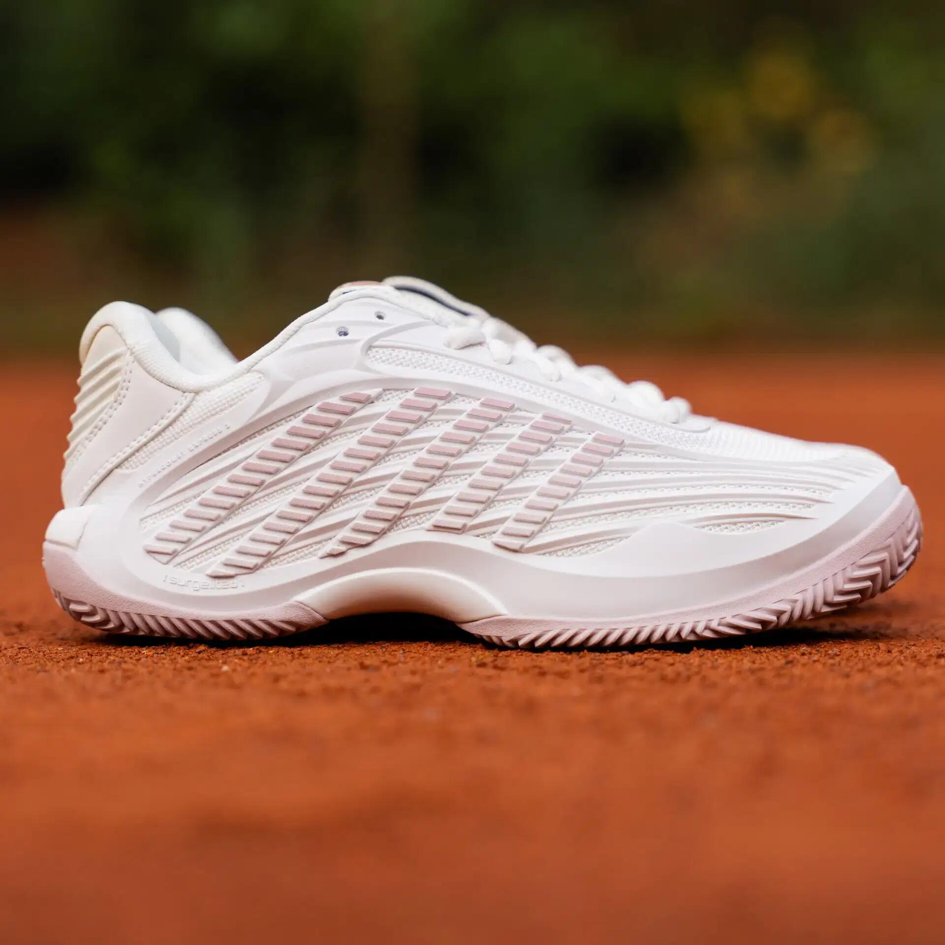 Ténis feminino – K-SWISS HCE 3 CLAY – branco com dourado-rosa 8/8