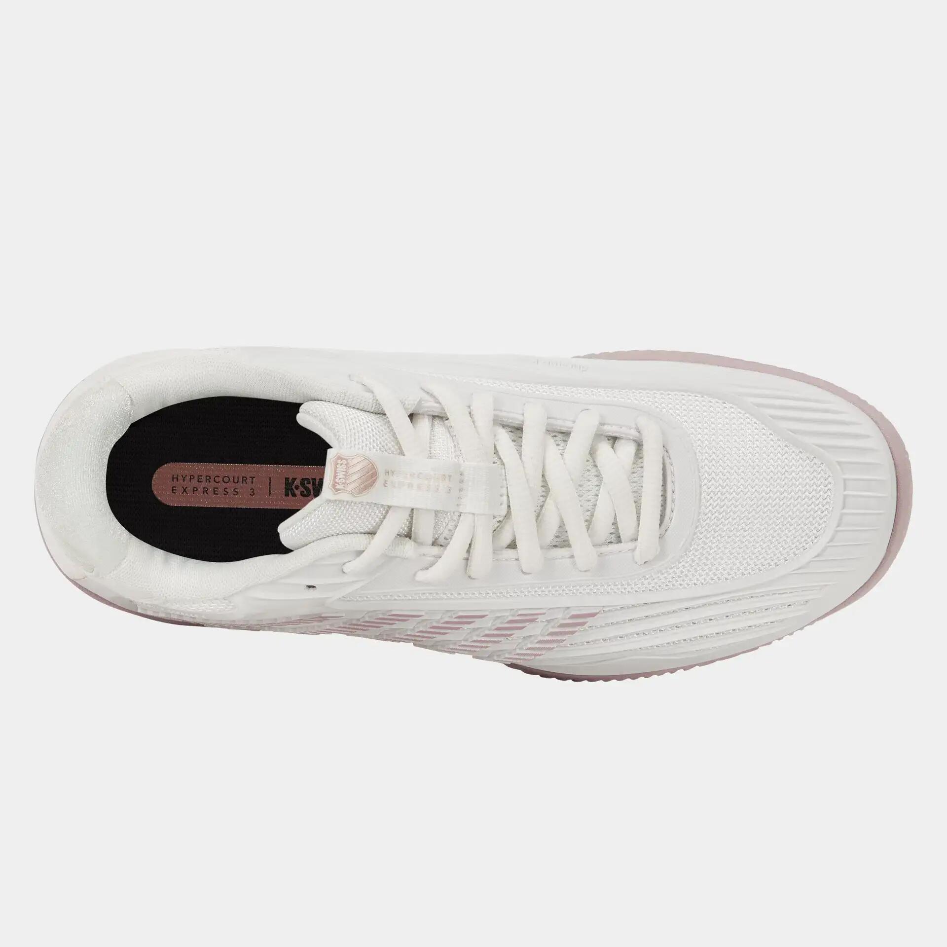 Ténis feminino – K-SWISS HCE 3 CLAY – branco com dourado-rosa 6/8