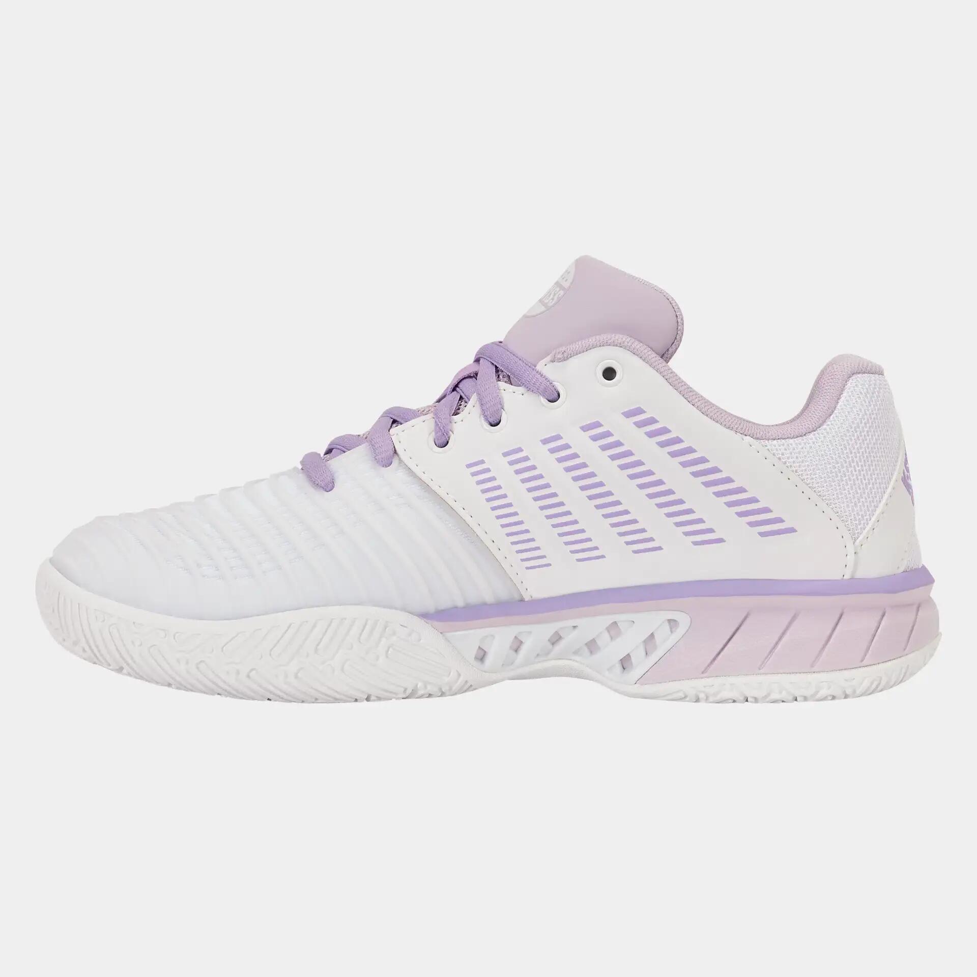 Damessportief schoeisel – Padel – K-SWISS – EXPRSLSLIGHT3 HB – wit met orchidee 7/7