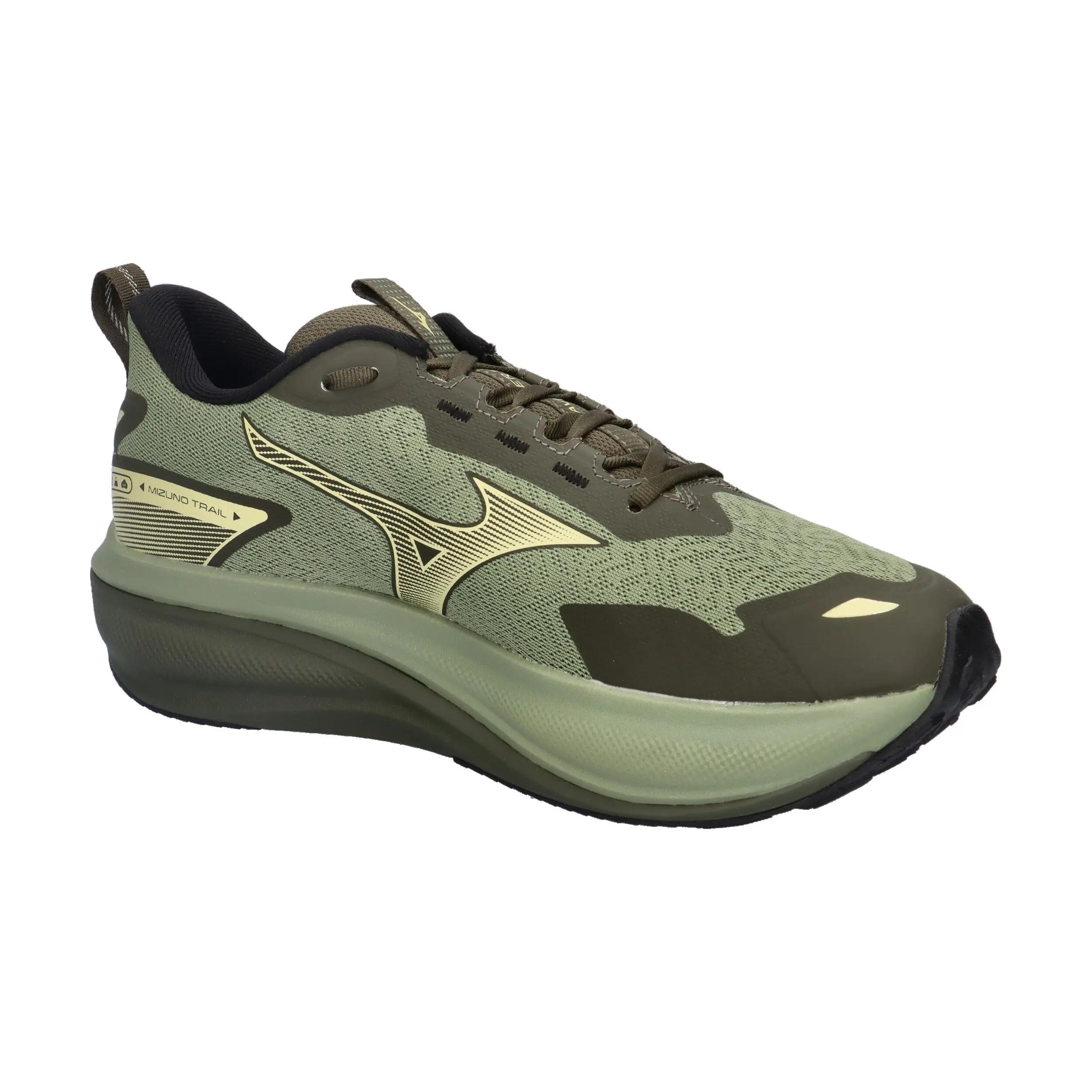 Scarpe - trail - uomo - ammortizzanti e trazione - kaki/nero 8/14