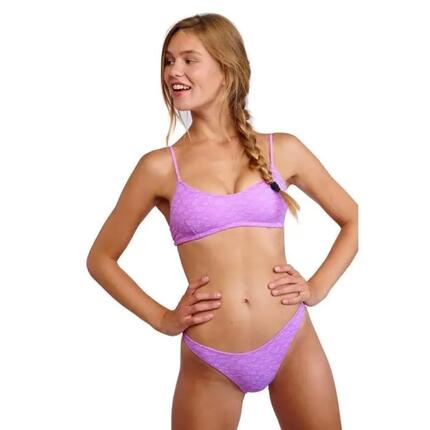 Maillot de bain - Natation - Femme - Bas taille haute texturé Paea - Pastelrose