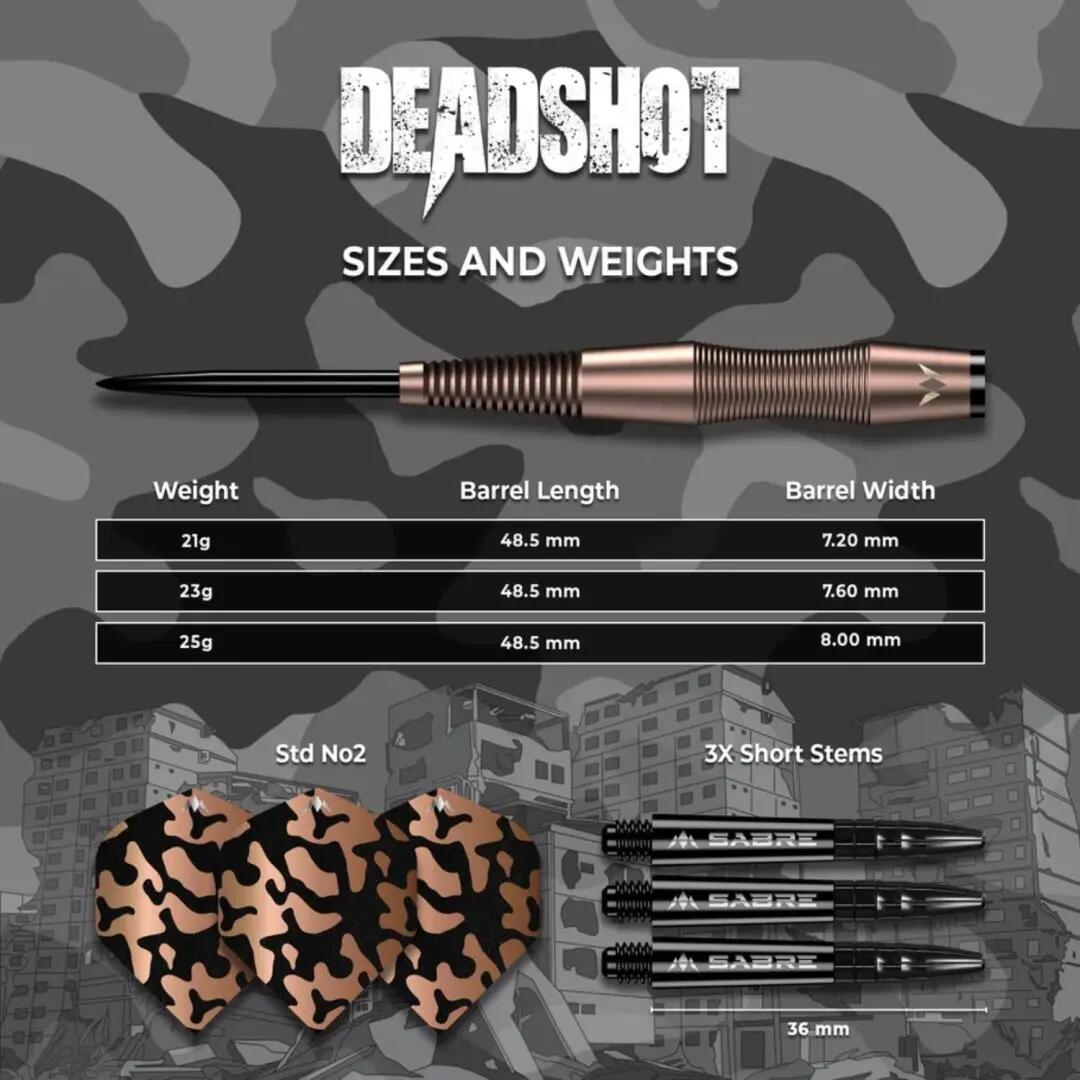 Šipky Steel Dead Shot - 25g 5/6