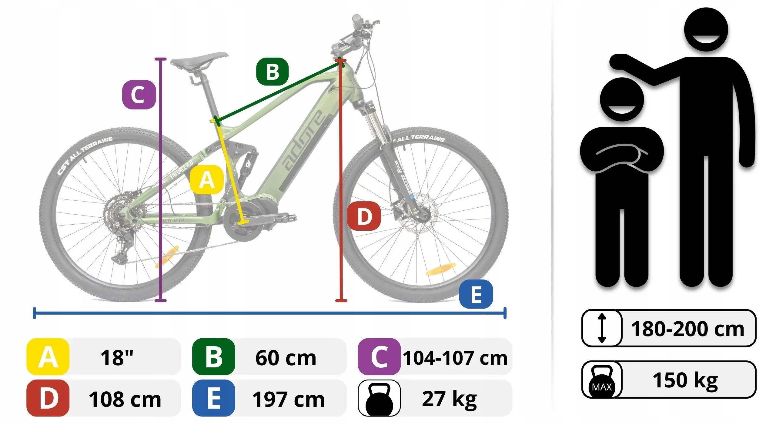 Rower elektryczny górski 29" 283E, 9 biegów 5/15