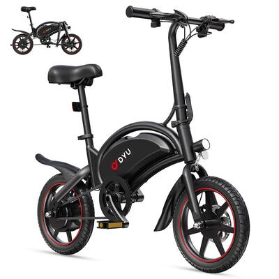 Compacte opvouwbare elektrische fiets d3s 14 inch, 250 w en bereik tot 50 km