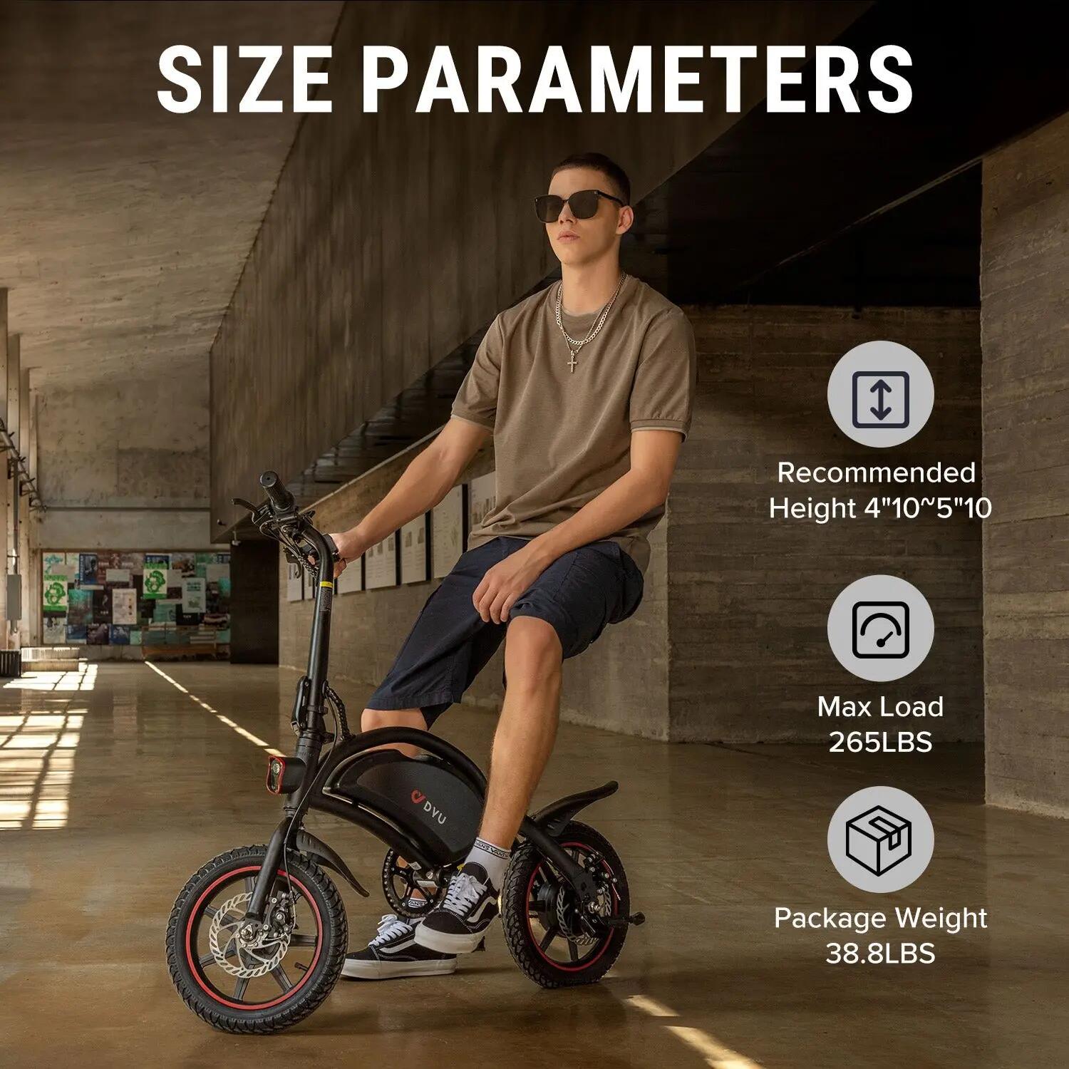 Bicicletta elettrica pieghevole D3S 14 pollici, 250 W e autonomia fino a 50 km 7/9