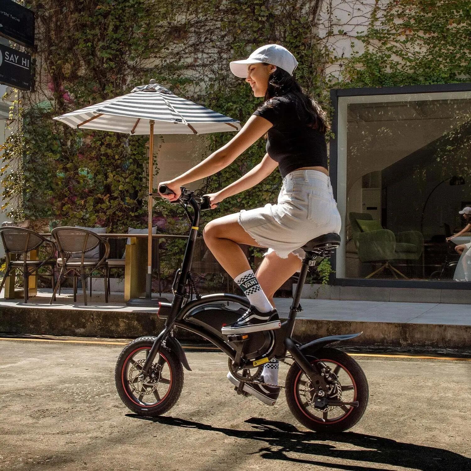 Bicicletta elettrica pieghevole D3S 14 pollici, 250 W e autonomia fino a 50 km 5/9