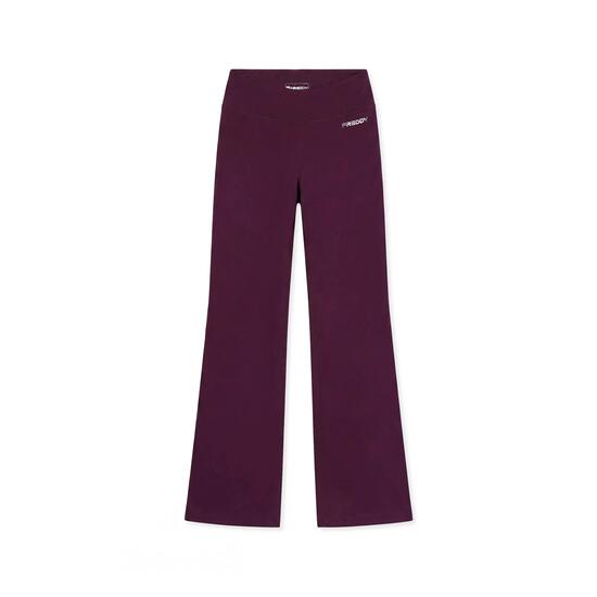 Legging à taille haute et coupe évasée - Tissu effet peau de pêche