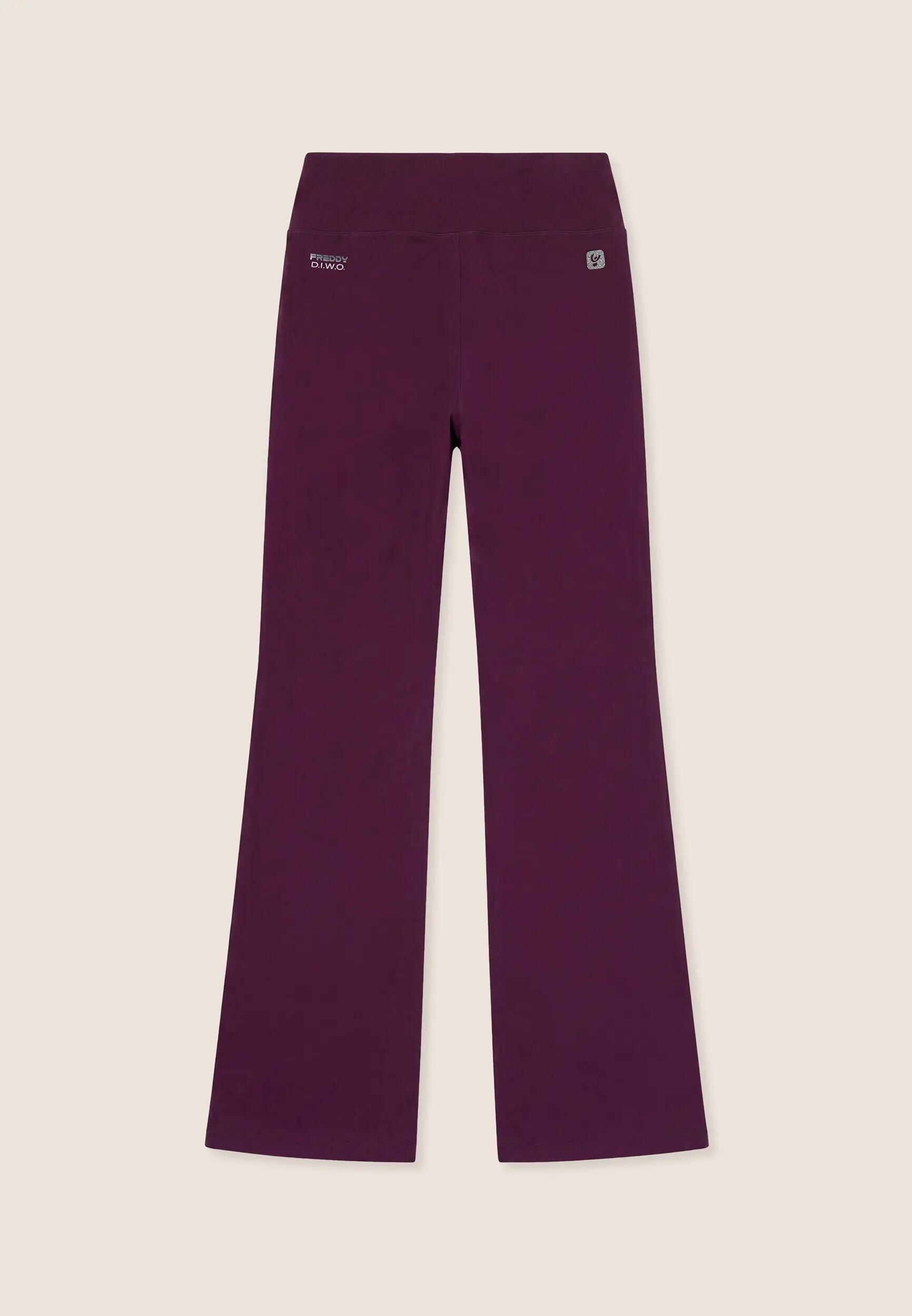 Legging à taille haute et coupe évasée - Tissu effet peau de pêche 2/3