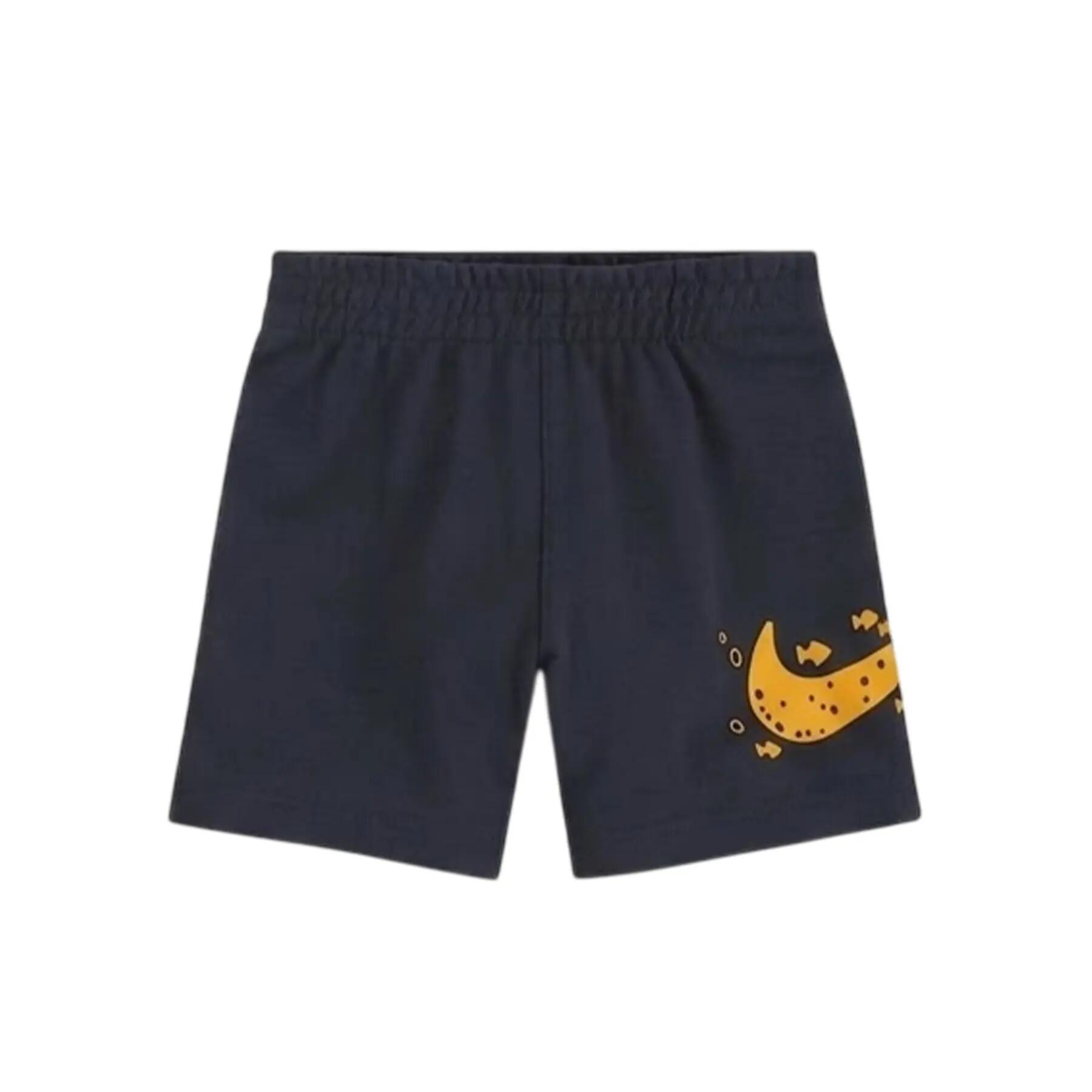 Ensemble Tshirt Et Short Motif/style Récif Bébé (Anthracite) 3/3