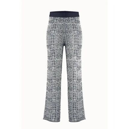Pantalon - hockey sur glace - femme - stretch - tweed noir