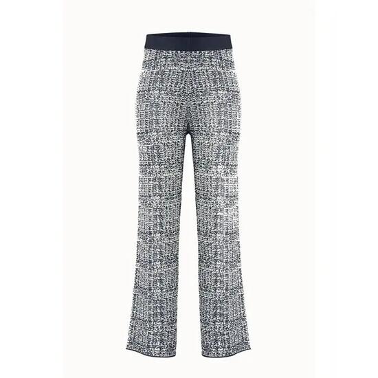 Pantalon - hockey sur glace - femme - stretch - tweed noir