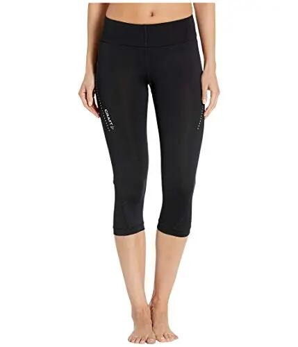 Leggings capri - Running - Donna - Traspirante - Nero 2/4