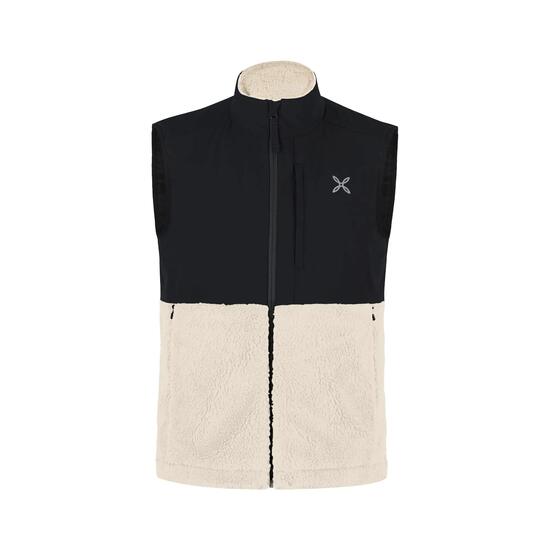gilet in pile - outdoor - da uomo - caldo versatile - sherpa - crema