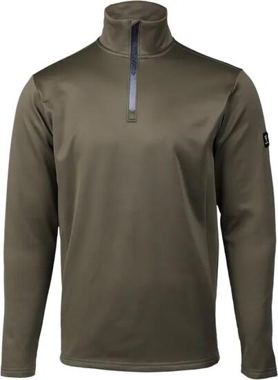 polaire - ski et outdoor - homme - chaude, extensible, demi-zip - Heros - vert