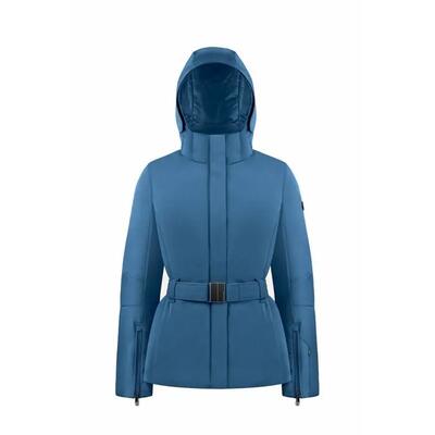 Jas - ski - dames - emily - stretch, warm, hoge kraag - blauw
