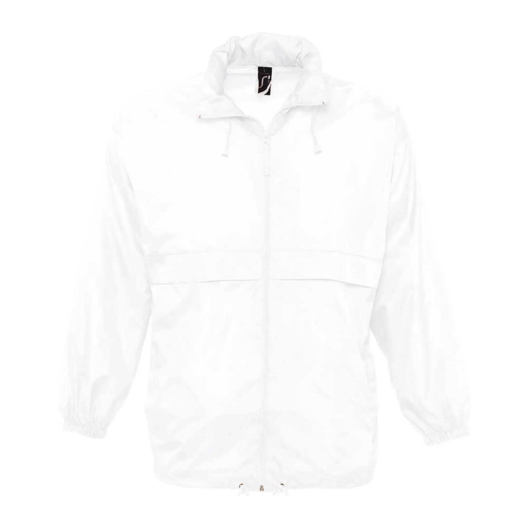Unisex Surf Windbreaker Lightweight Jacket (White) 2/6