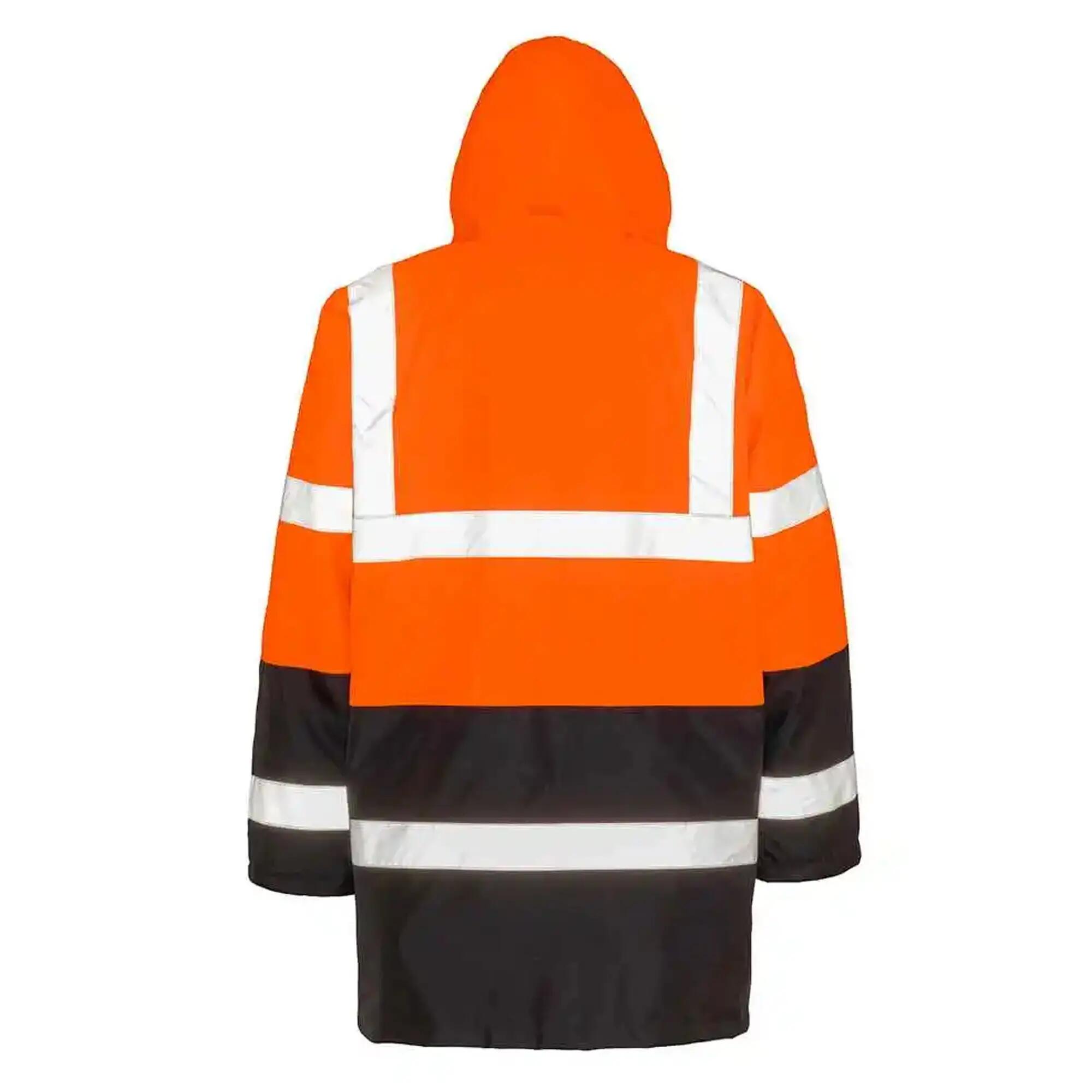 Veste Hautevisibilité Unisexe (Orange Fluo / Noir) 3/4