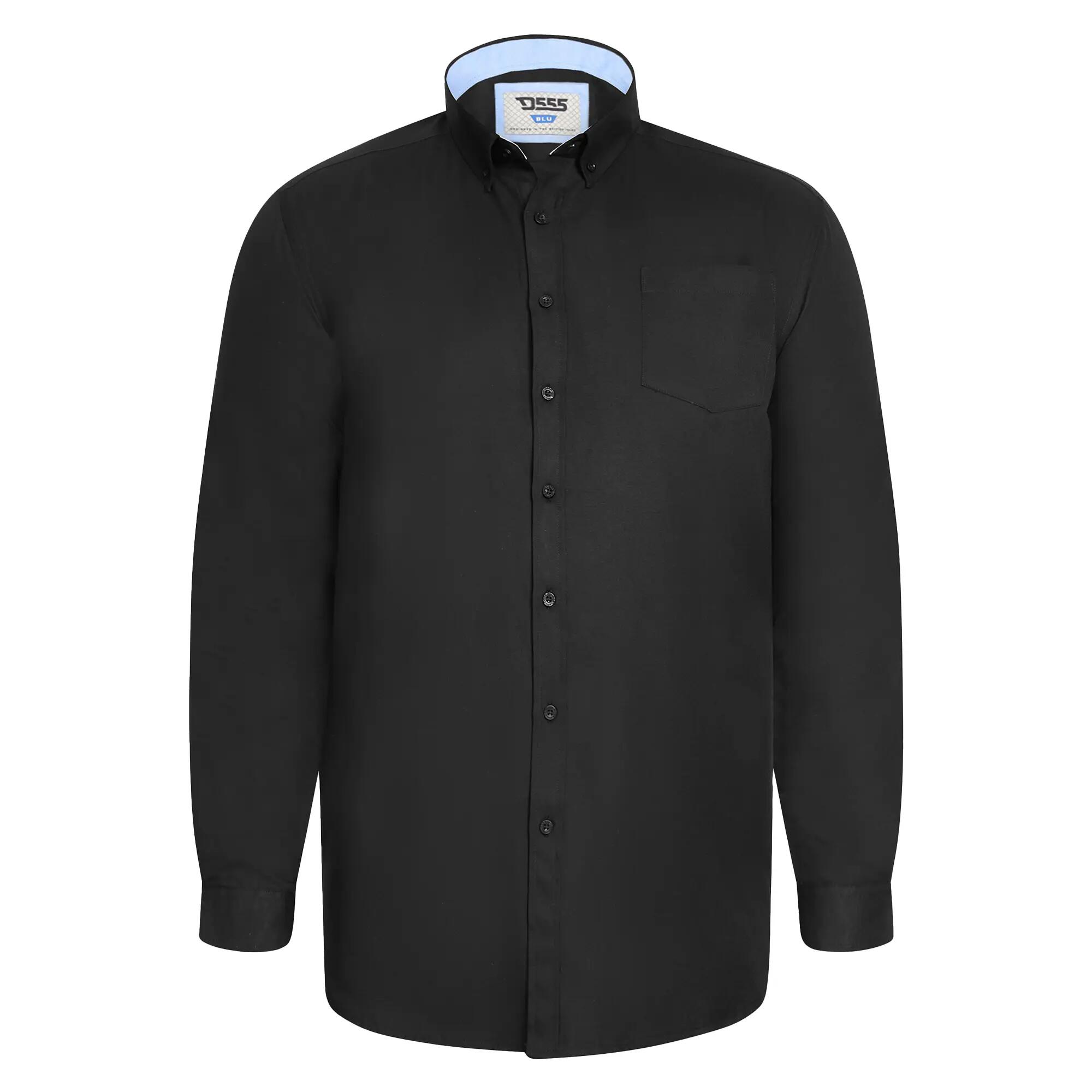 Camicia Kingsize Manica Lunga Uomo Duke D555 Richard Nero 2/6
