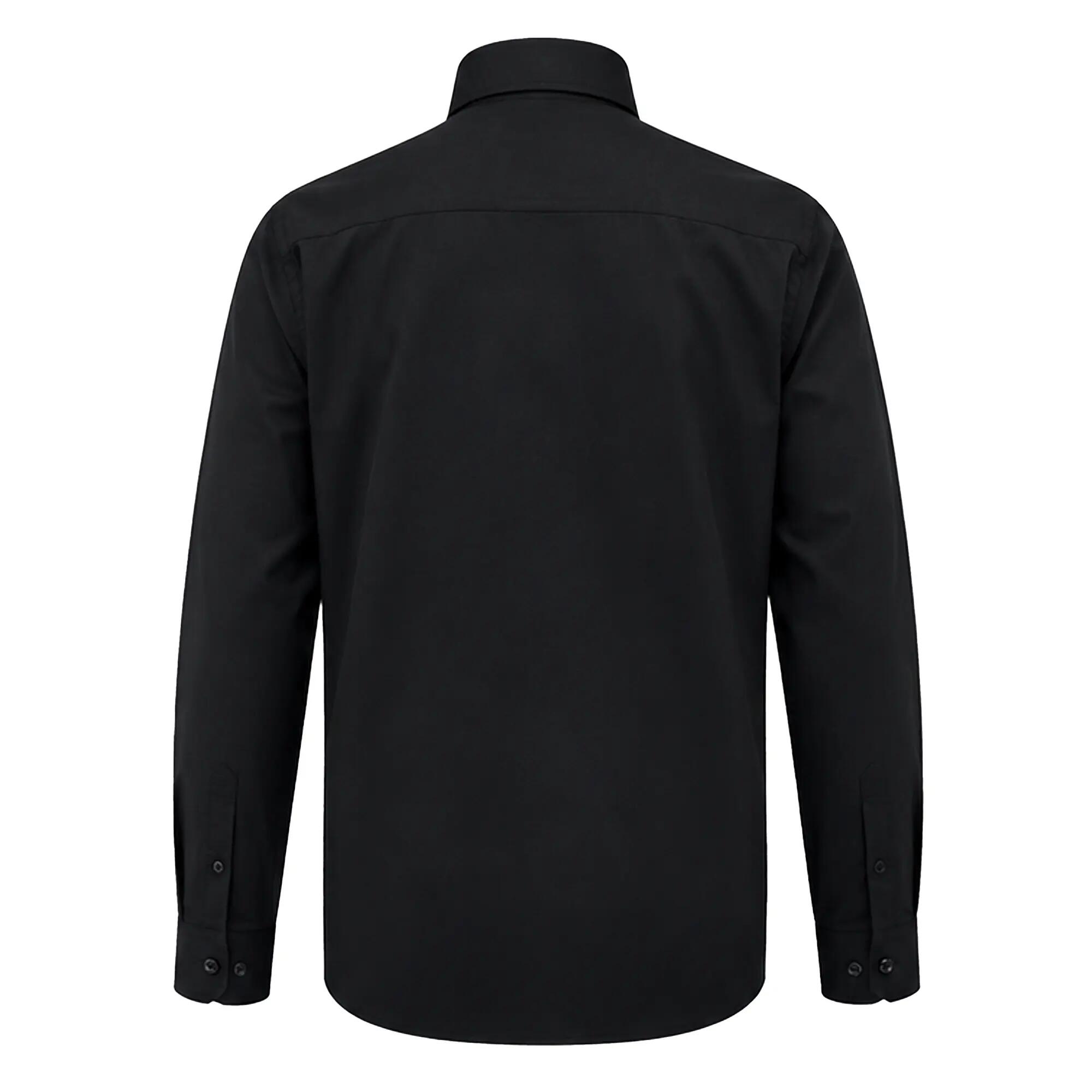 Camicia Kingsize Manica Lunga Uomo Duke D555 Corbin Nero 3/6