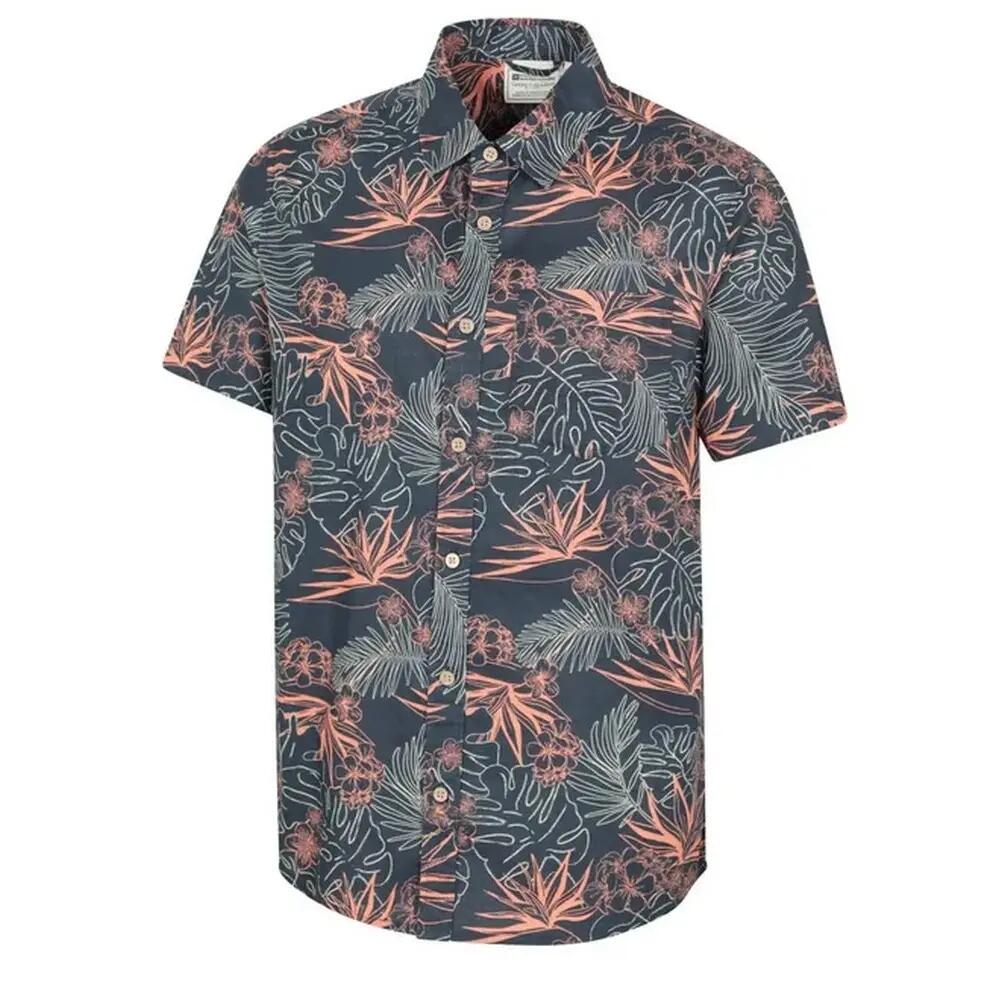 Hemd für kurzärmlig Herren Marineblau 3/4