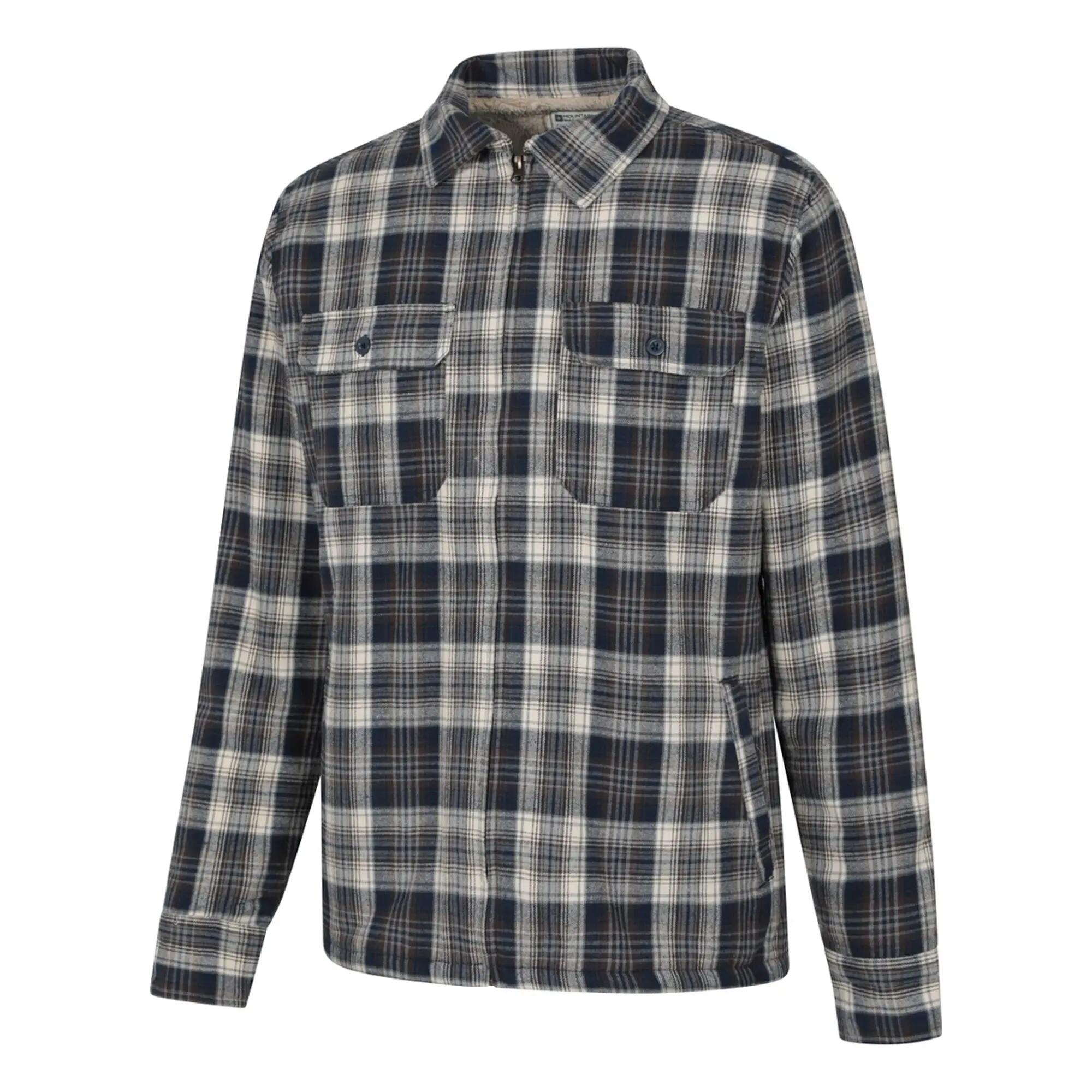 Mens Stream II Flannel Lined Shirt (Blue) 3/4