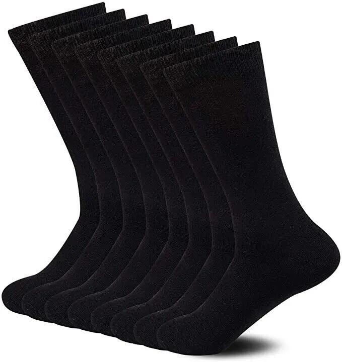 6 Pairs BAMBOO SOCKS Crew Natural Eco Healthy Enviro Unisex Work Business BULK -