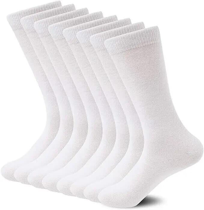 6 Pairs BAMBOO SOCKS Crew Natural Eco Healthy Enviro Unisex Work Business BULK -