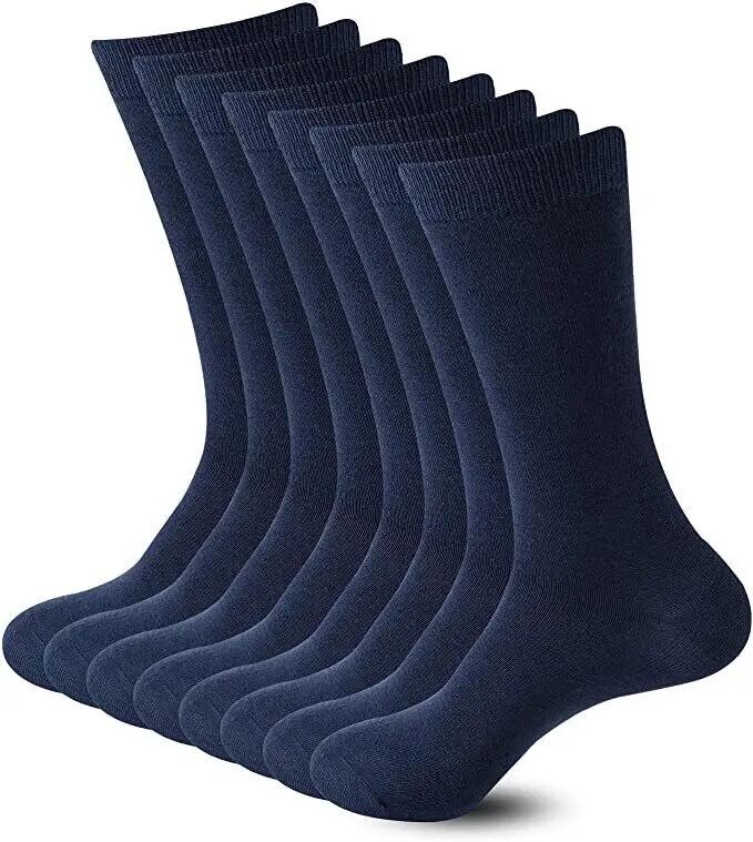 6 Pairs BAMBOO SOCKS Crew Natural Eco Healthy Enviro Unisex Work Business BULK -