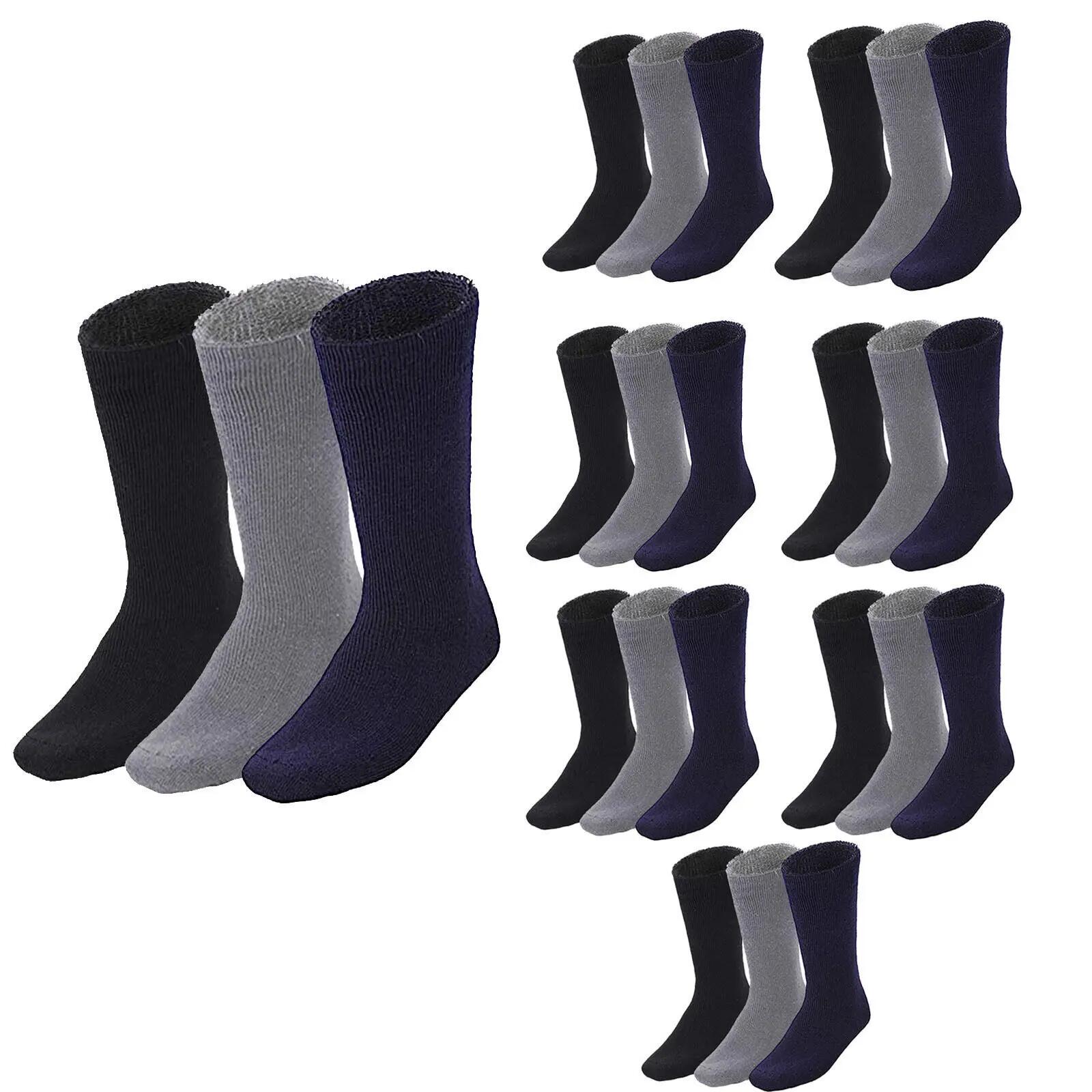 24 Pairs BAMBOO SOCKS Mens Heavy Duty Premium Thick Work Socks Cushion BULK - As
