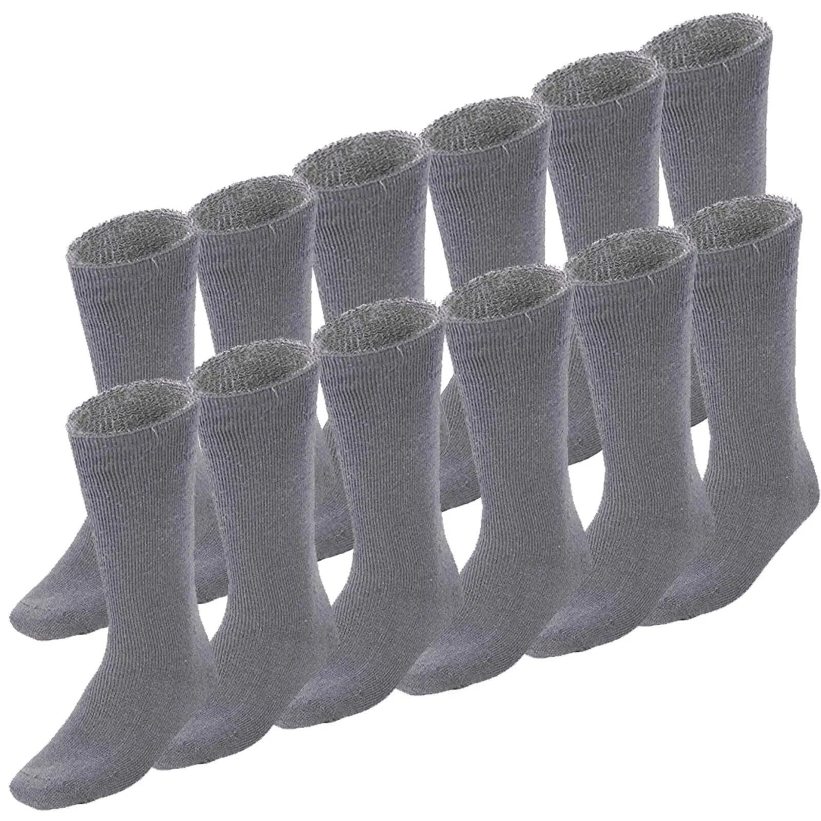 12 Pairs BAMBOO SOCKS Mens Heavy Duty Premium Thick Work Socks Cushion BULK - Ch