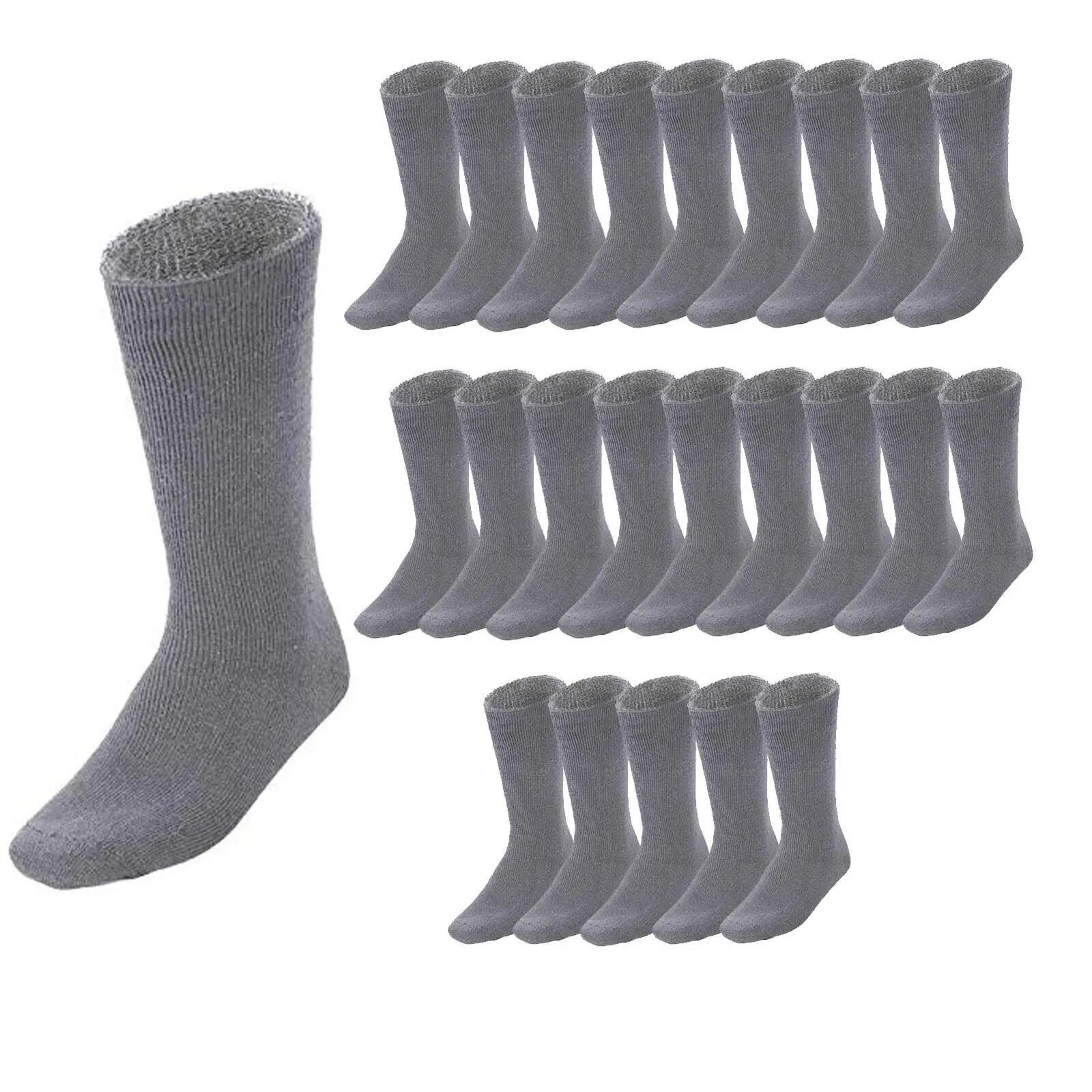 24 Pairs BAMBOO SOCKS Mens Heavy Duty Premium Thick Work Socks Cushion BULK - Ch