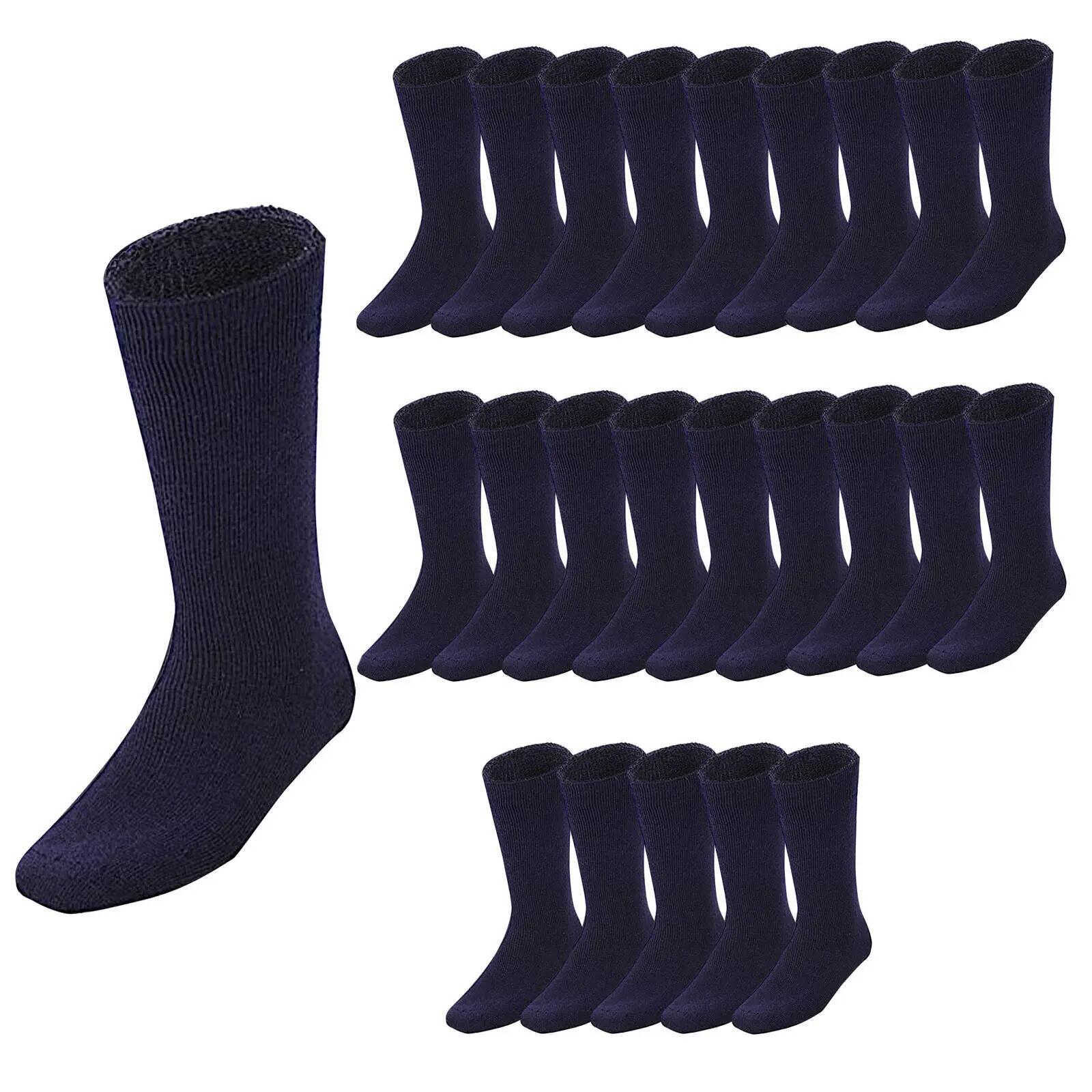 24 Pairs BAMBOO SOCKS Mens Heavy Duty Premium Thick Work Socks Cushion BULK - Na