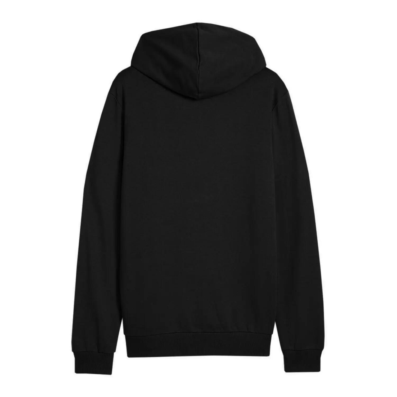 Felpa Con Cappuccio Casual Uomo Puma Team Goal Nero 2/2