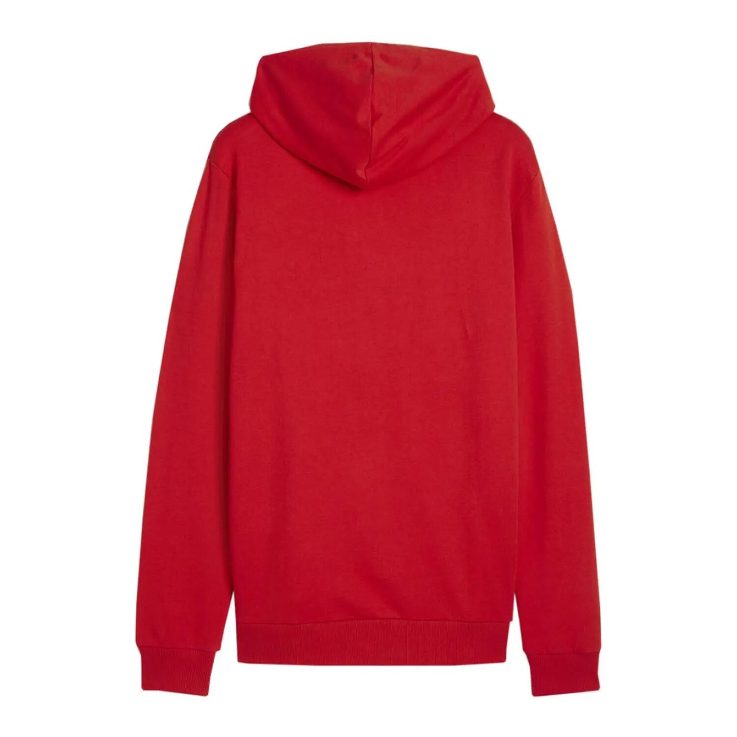 Felpa Con Cappuccio Casual Uomo Puma Team Goal Rosso 2/2