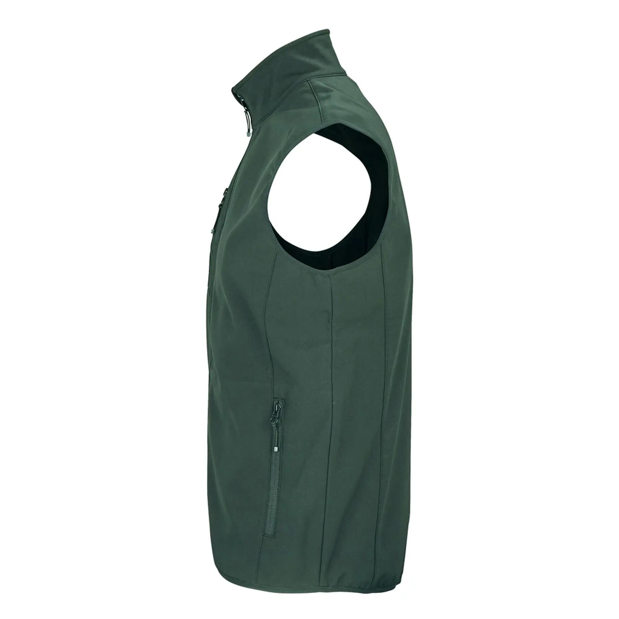 Mens Falcon Softshell Body Warmer (Forest Green) 3/4