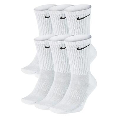 Uniseks adult everyday gewatteerde sokken (set van 6) (wit)