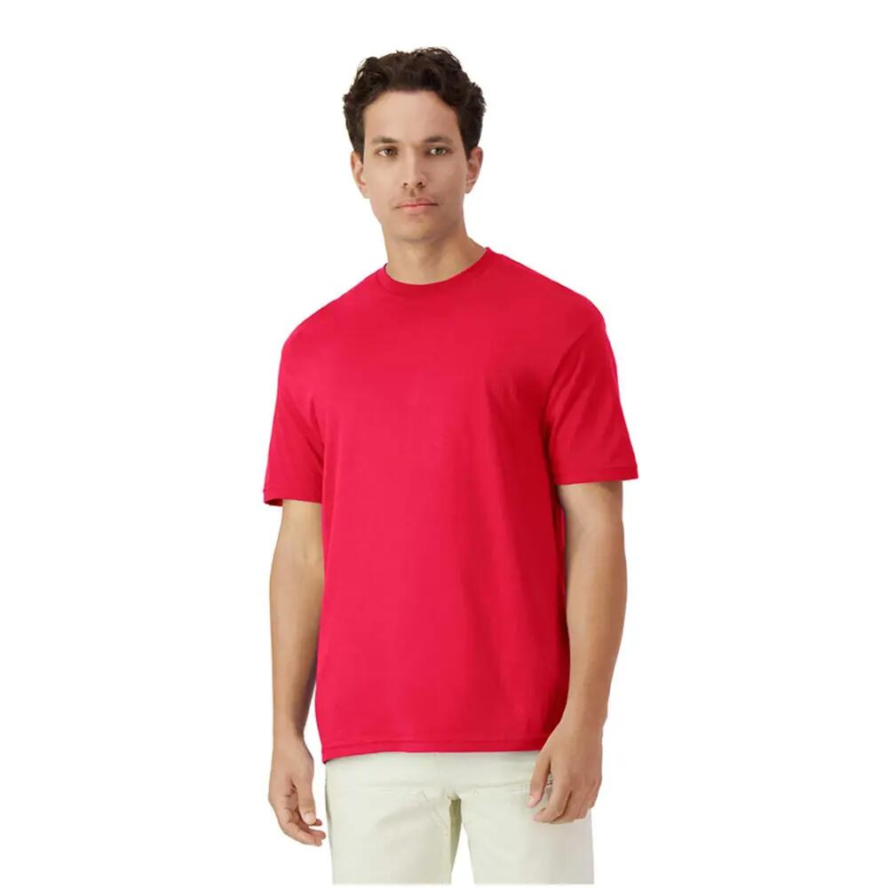 Tshirt Uni Et Léger Manches Courtes Adulte (Rouge) 3/3