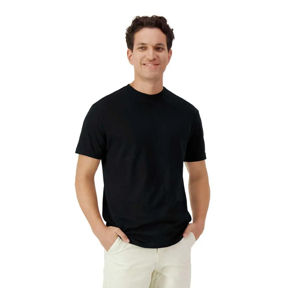 Tshirt Uni Et Léger Manches Courtes Adulte (Noir) 3/3