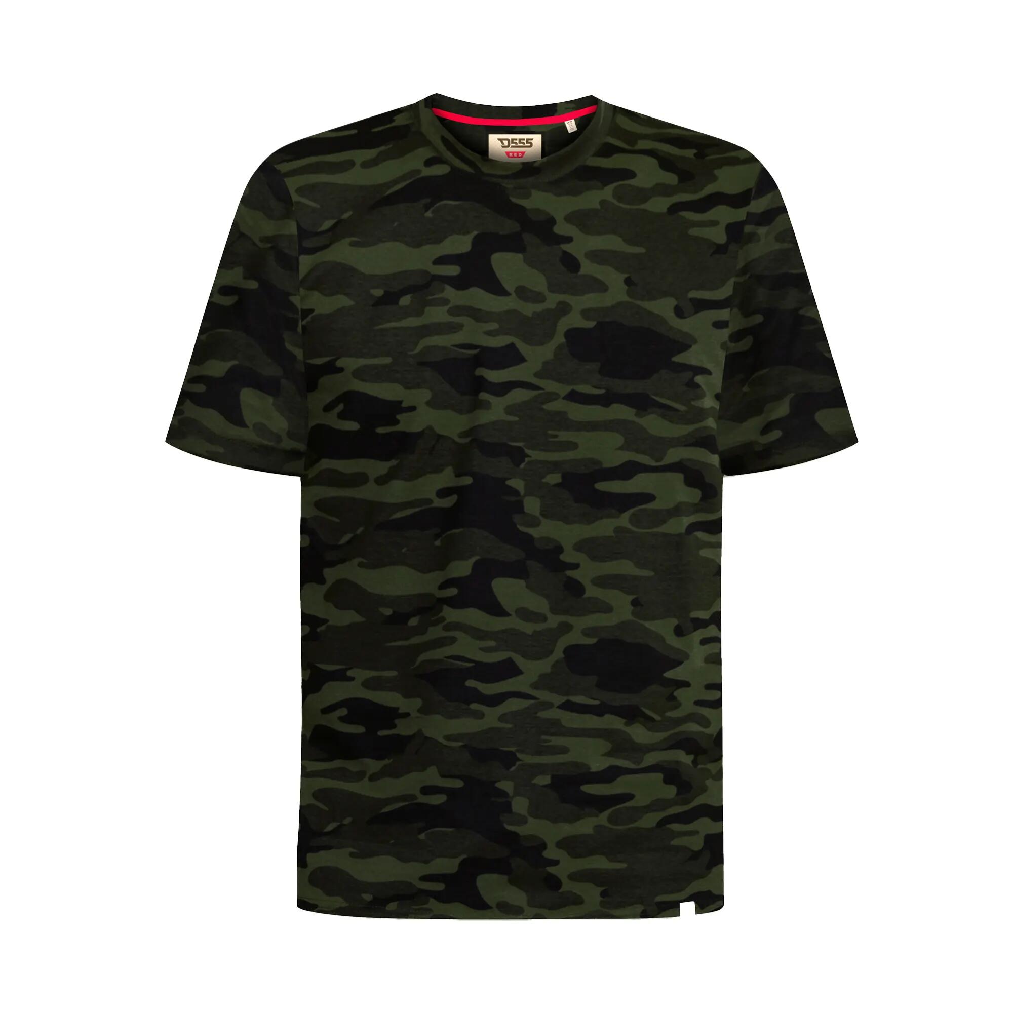 Mens D555 Gaston Camouflage Kingsize TShirt (Jungle) 2/6