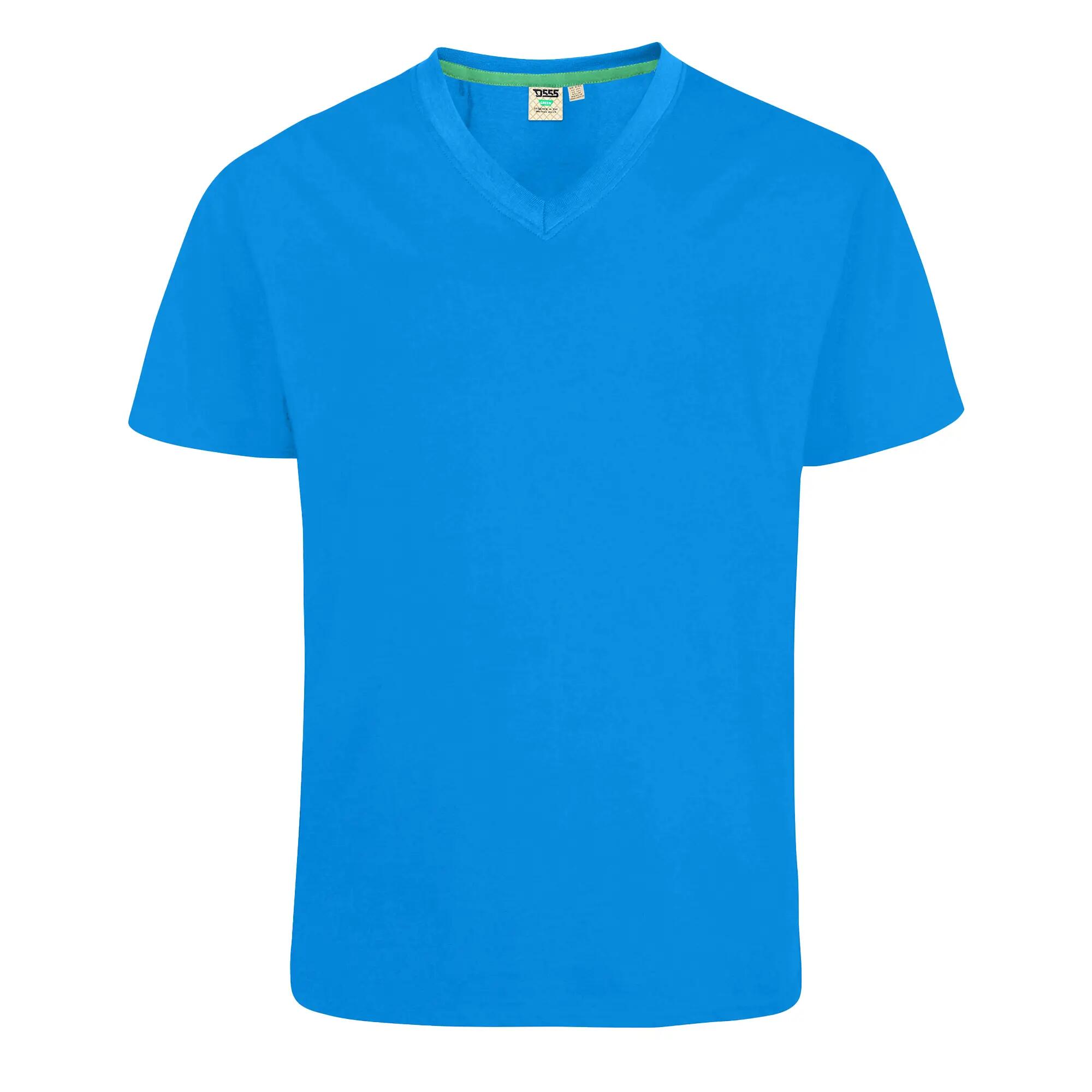 Mens D555 Sig 2 V Neck TShirt (Blue) 2/5
