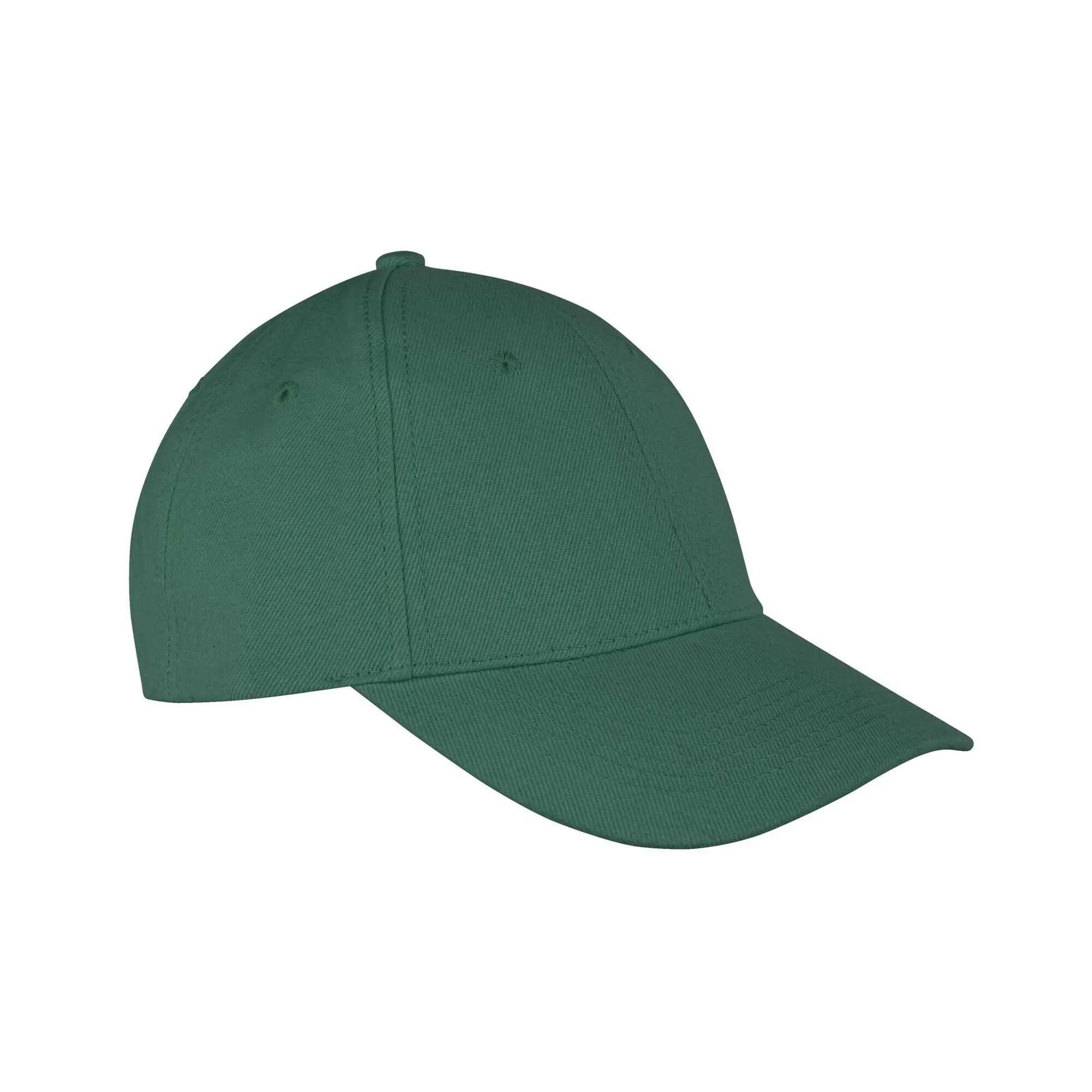 Memphis 6 Panel Brushed Cotton Low Profile Baseball Cap (Bottle Green) 2/2