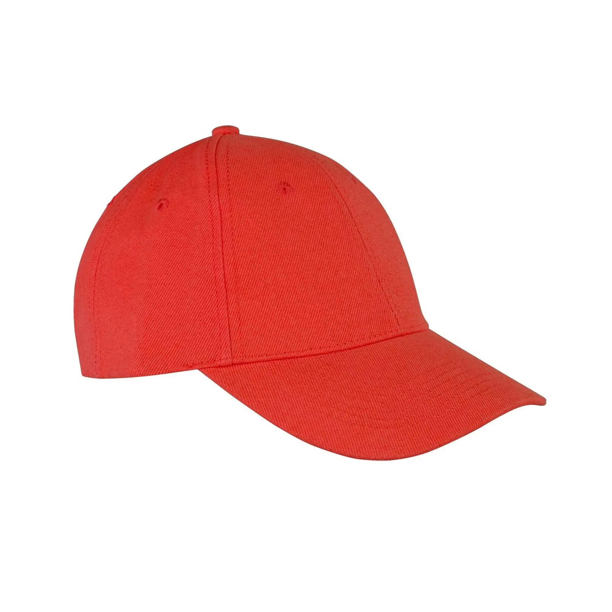 Memphis 6 Panel Brushed Cotton Low Profile Baseball Cap (Red) 2/2