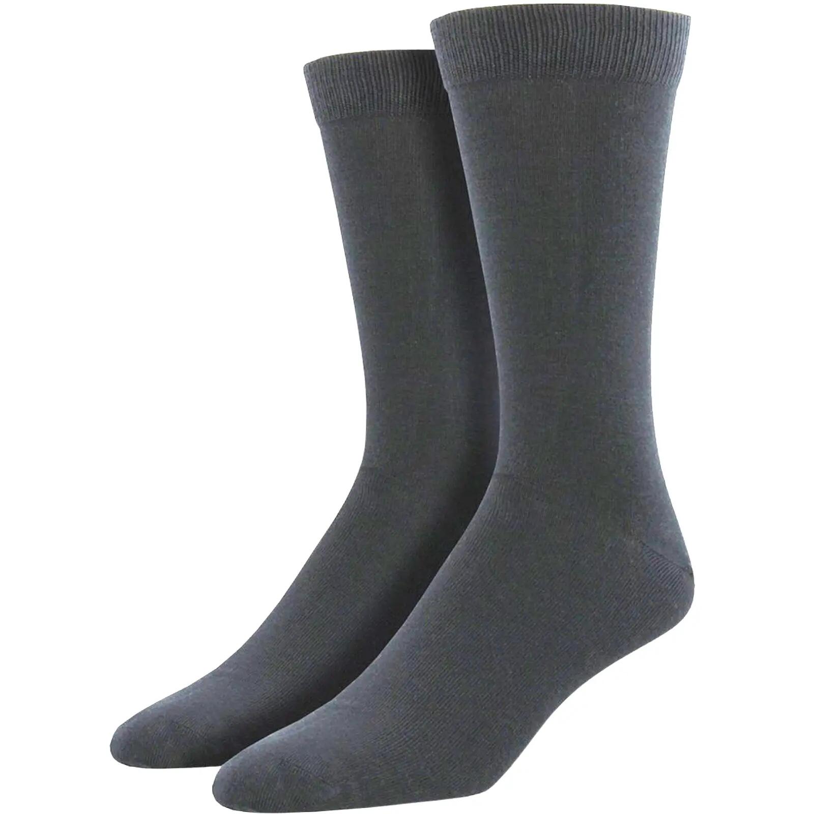 1 Pair Bamboo Derived Loose Top Socks Diabetic Style Comfort Circulation - Grey