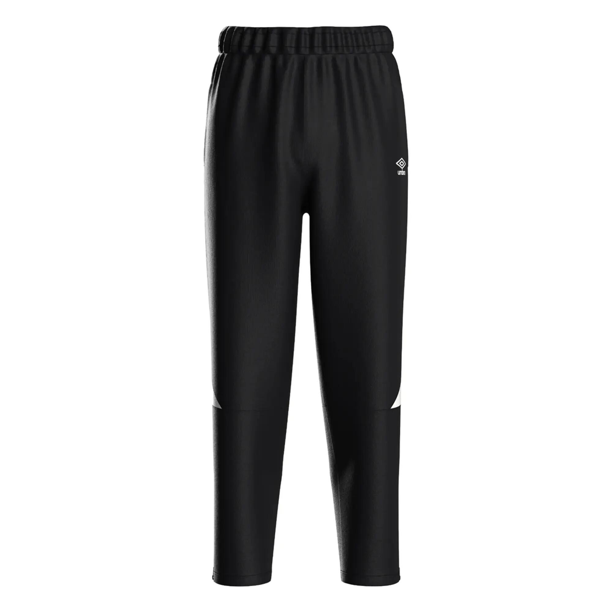 Pantaloni Da Jogging Conico Allenamento Uomo Umbro Total Nero Bianco 2/5