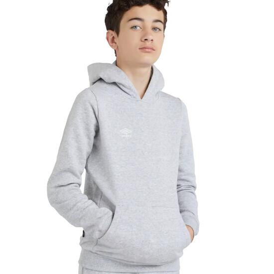 Sweat À Capuche CLUB LEISURE Enfant (Gris Chiné / Blanc)