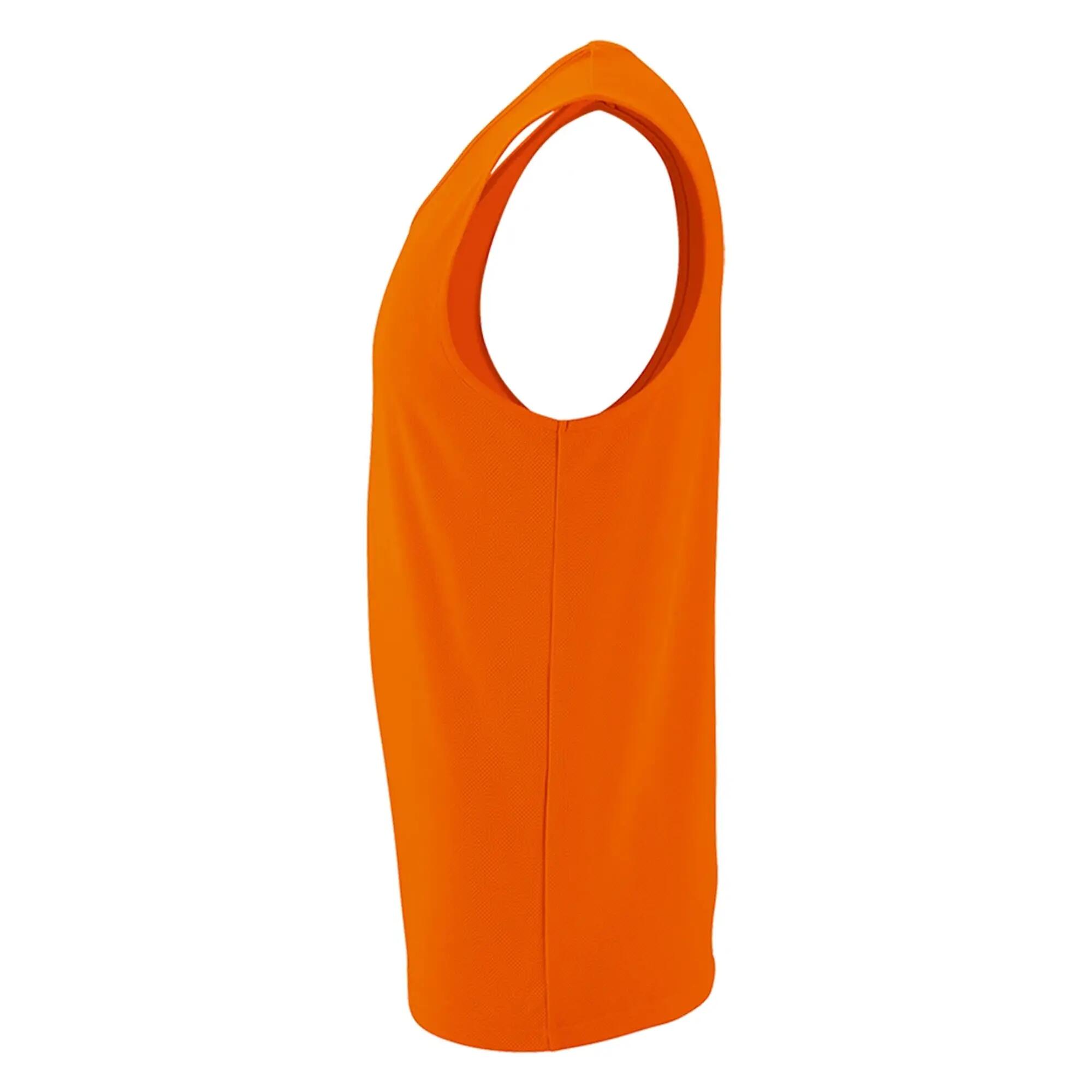 Mens Performance Tank Top (Neon Orange) 3/4