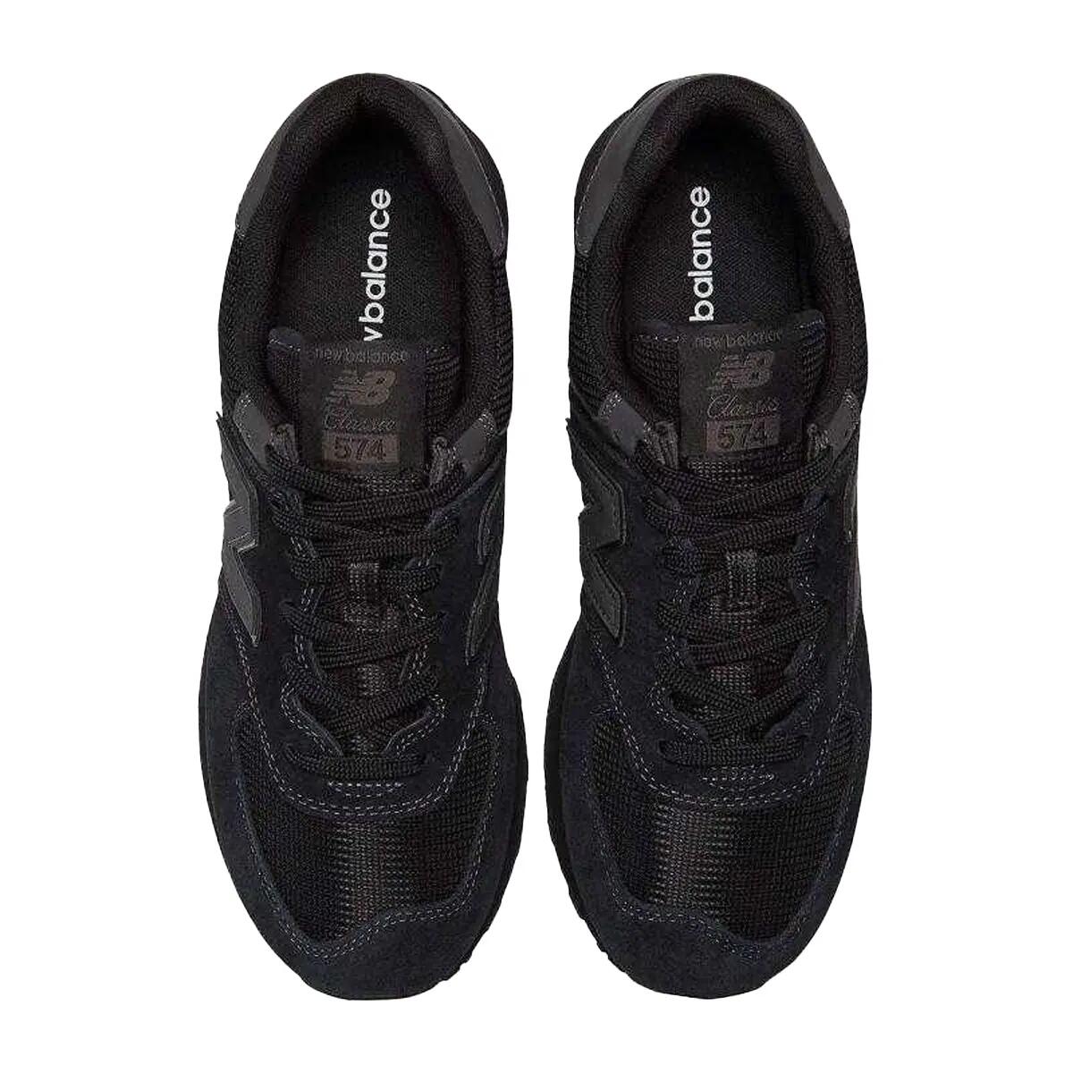 Heren 574 Suède Schoenen (Zwart) 4/10