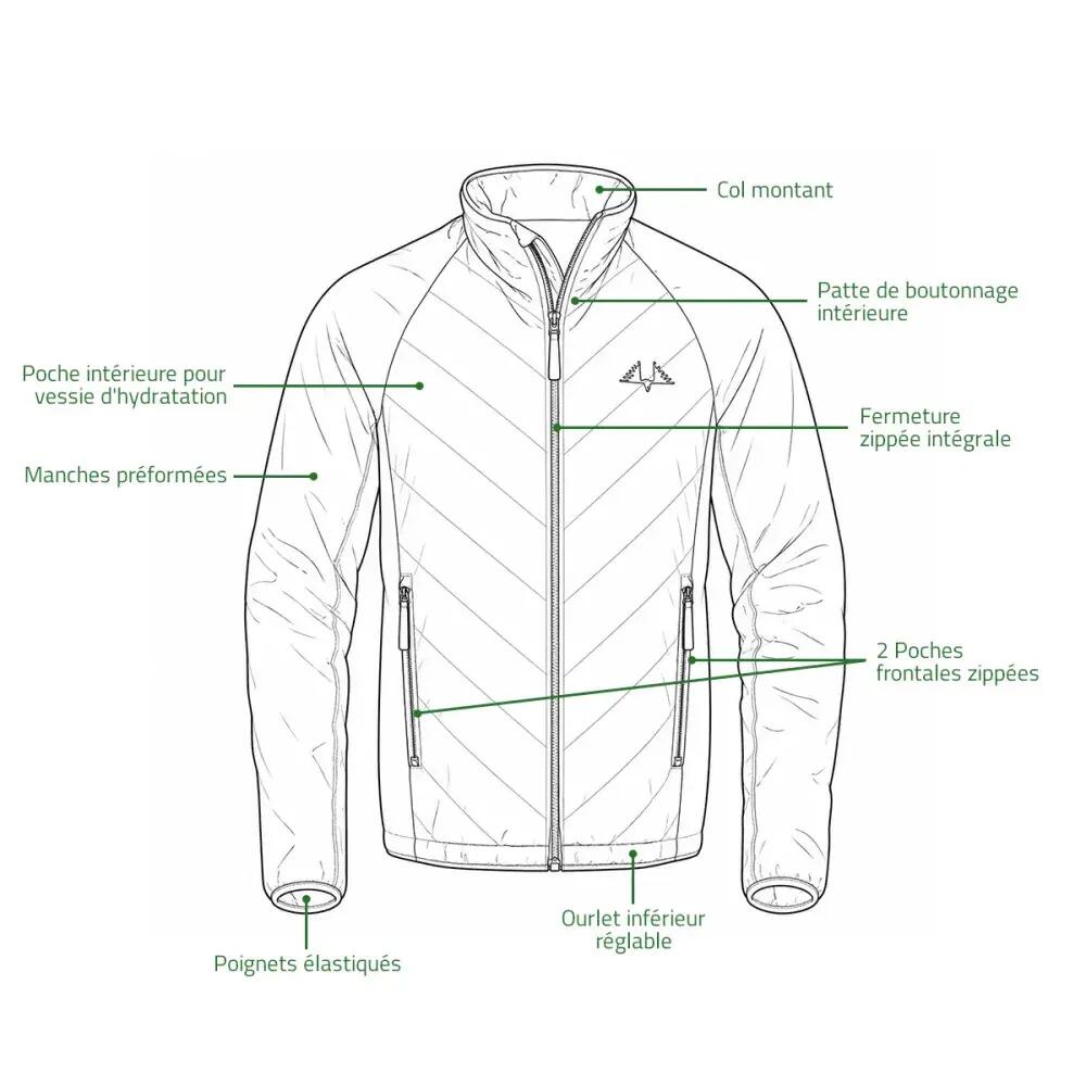Veste Alpha Light 2 poches polyester recyclé vert M à 3XL 3/5