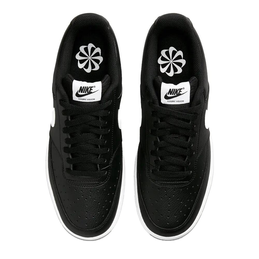 Scarpe Sportive Pelle Sintetica Uomo Nike Court Vision Nero Bianco 4/7