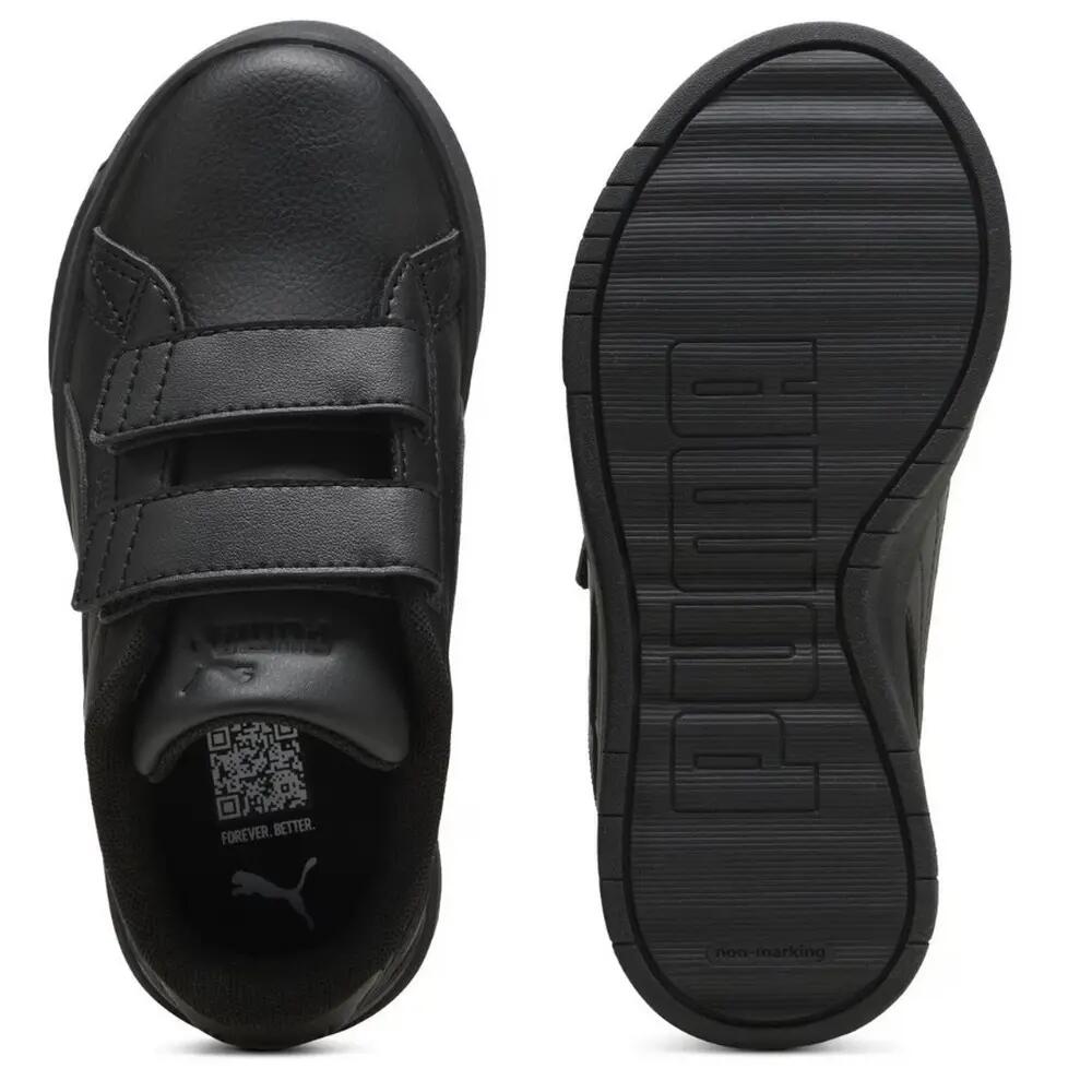 Girls Jada Platform Court Trainers (Black) 3/4